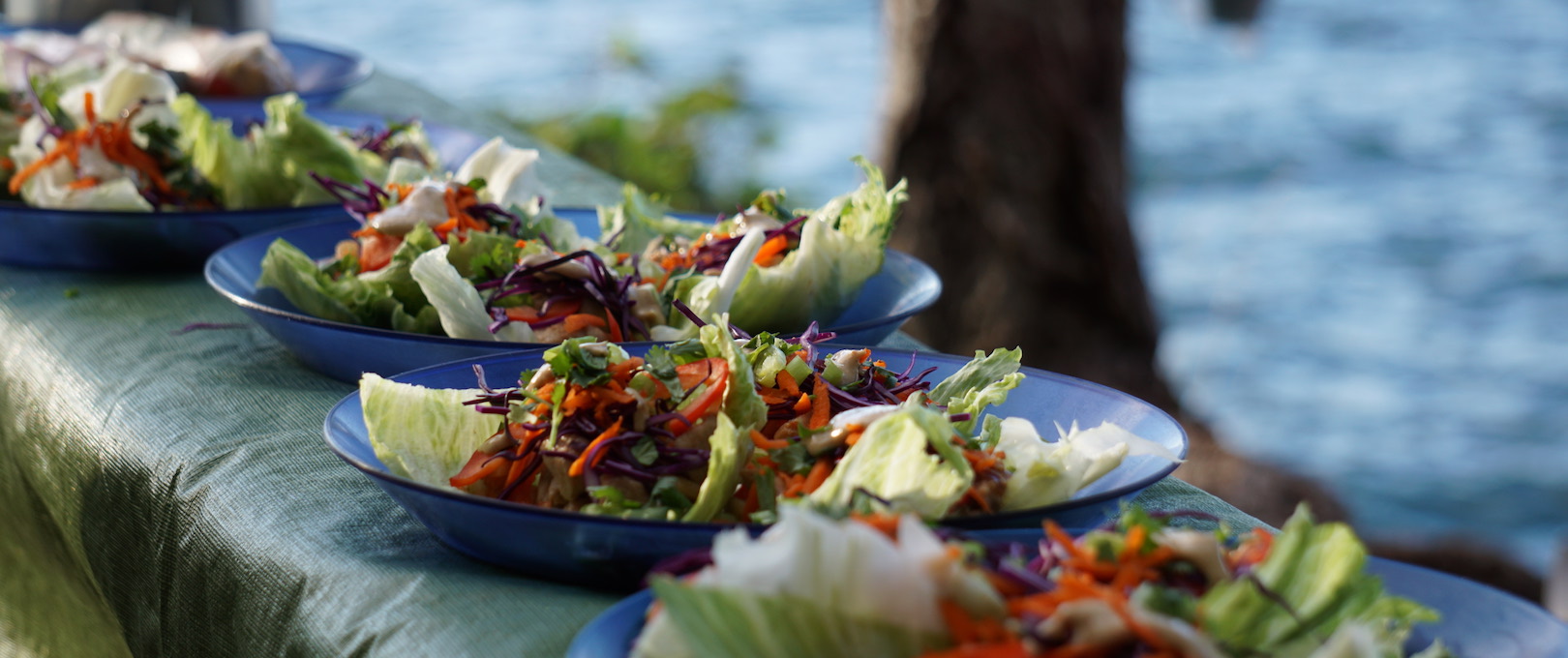 We serve creative, colourful meals like this on all our multi-day kayak tours