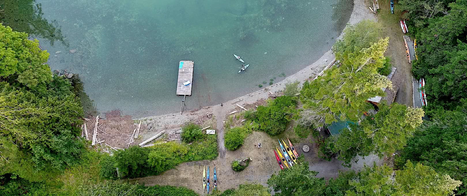 aerial view of dock