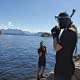 Two young guests get ready to snorkel in Desolation Sound