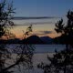 A sunset over Cortes Island seen from Kinghorn Island in Desolation Sound BC