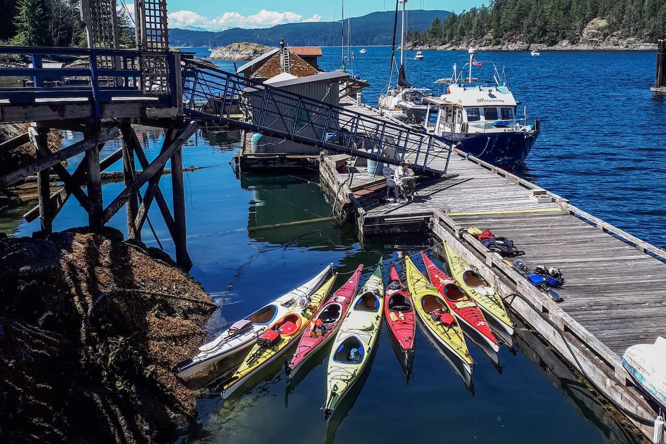 kayaks at Refuge Cove