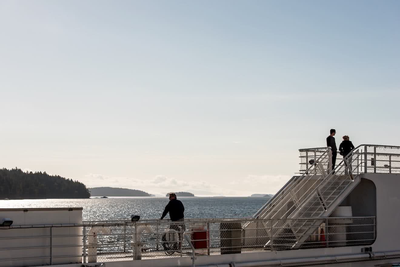 Looking at Islands from a BC Ferry