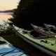 Kayaks staged at Penrose Bay
