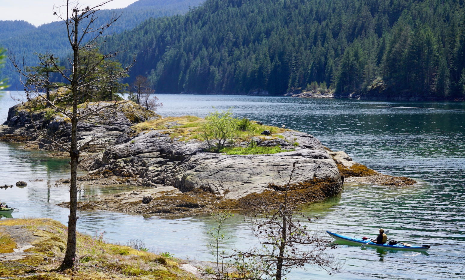 lone kayaker exploring