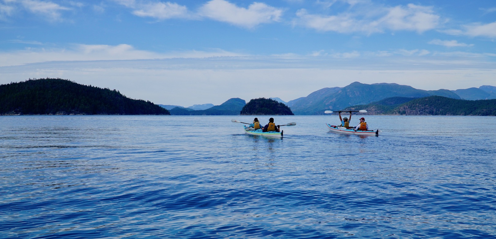 Crossing from Malaspina Inlet to Kinghorn Island in Desolation Sound