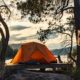 A tent on one of our Desolation Sound kayak tours at the Curme Islands