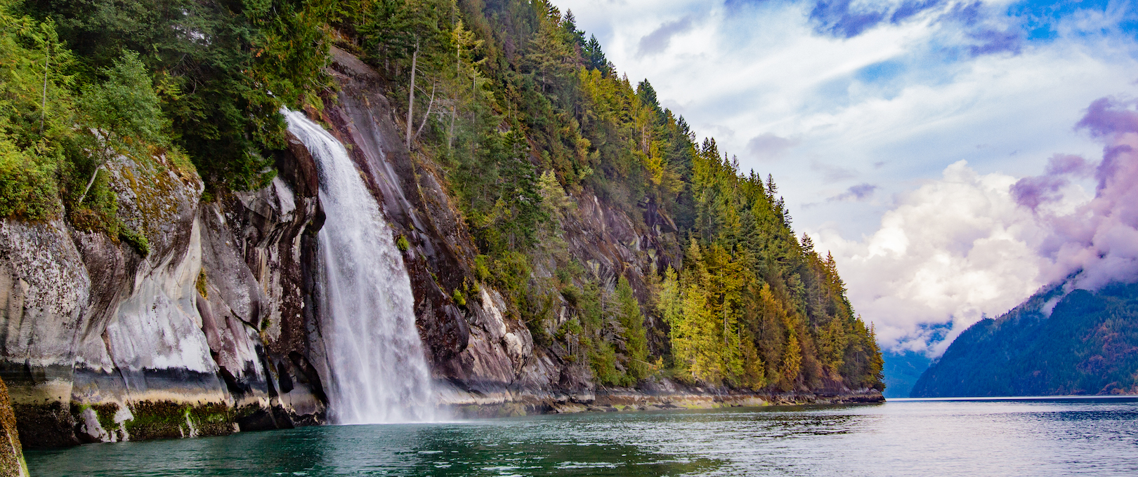 Waterfall deep in Toba Inlet