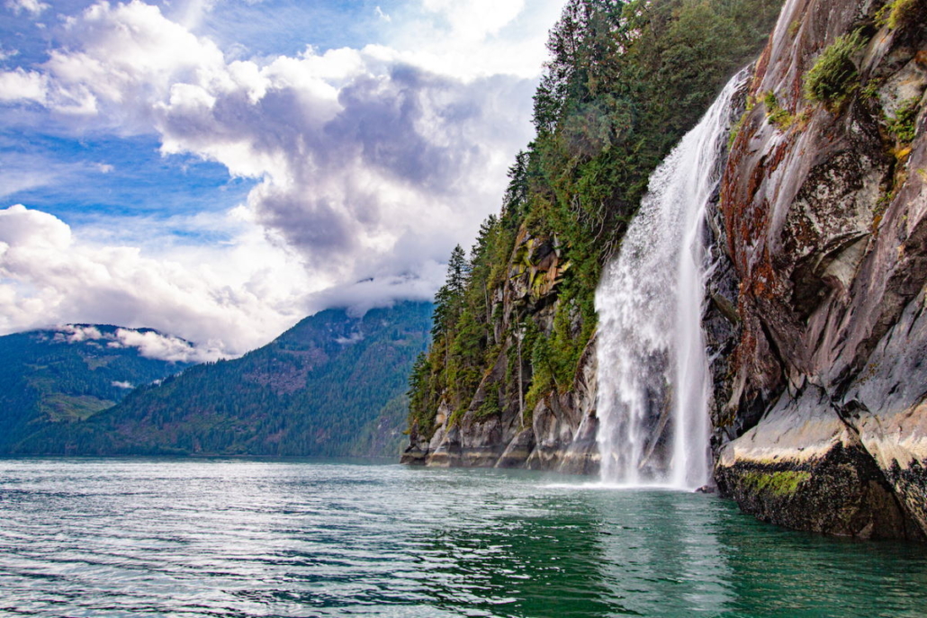 Toba Inlet waterfall