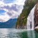 Toba Inlet waterfall