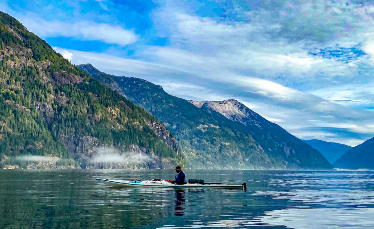 Kayaker in Toba Inlet